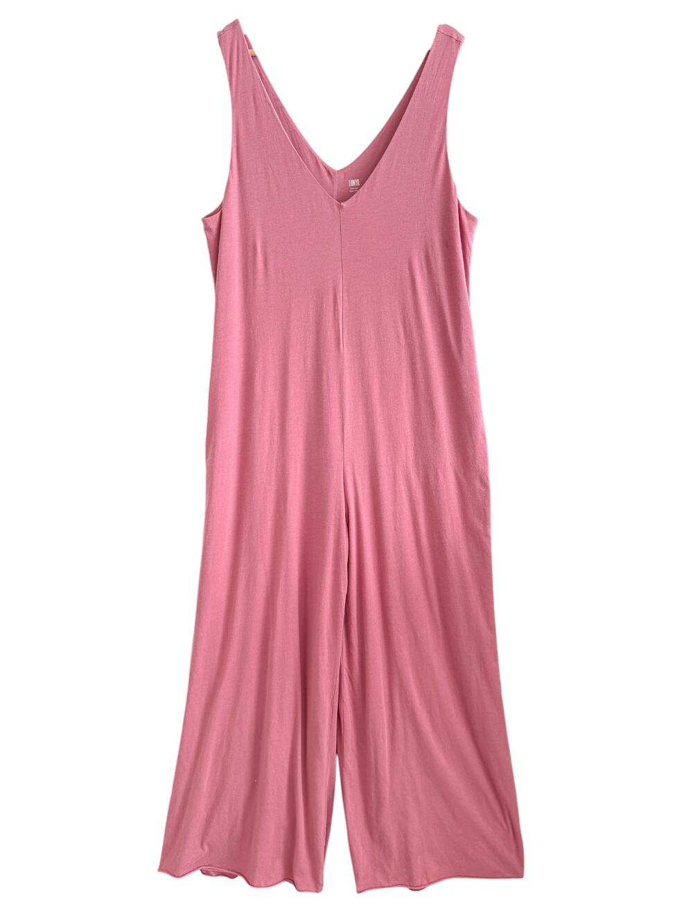 Lunya Organic Pima Cotton Wide Leg Lounge Jumpsuit XL Dusty Pink